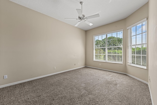 407 SW Fairway Lndg, Port Saint Lucie, FL 34986 - spare room featuring carpet floors, a ceiling fan, and a textured ceiling