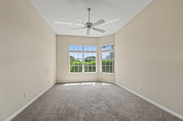 407 SW Fairway Lndg, Port Saint Lucie, FL 34986 - spare room featuring carpet, a ceiling fan, and a textured ceiling