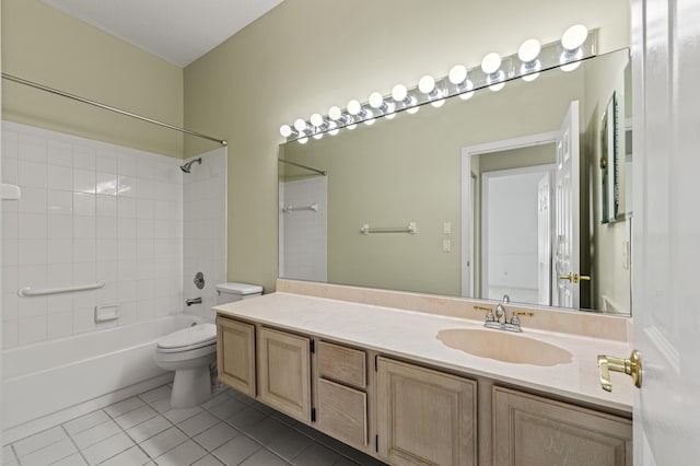407 SW Fairway Lndg, Port Saint Lucie, FL 34986 - bathroom featuring tile patterned flooring, tub / shower combination, and vanity