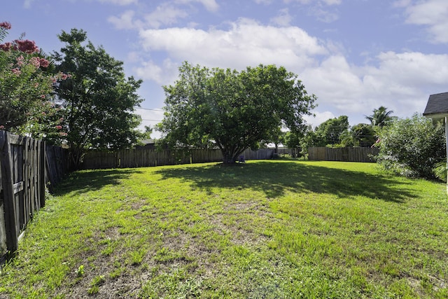 view of fenced backyard