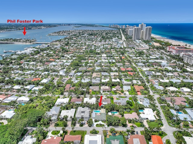 219 Claremont Ln, Palm Beach Shores, FL 33404 - bird's eye view of a nearby body of water