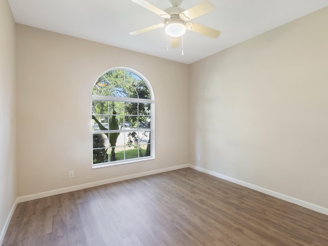 5412 NW 57th Way, Coral Springs, FL 33067 - unfurnished room with wood finished floors and ceiling fan