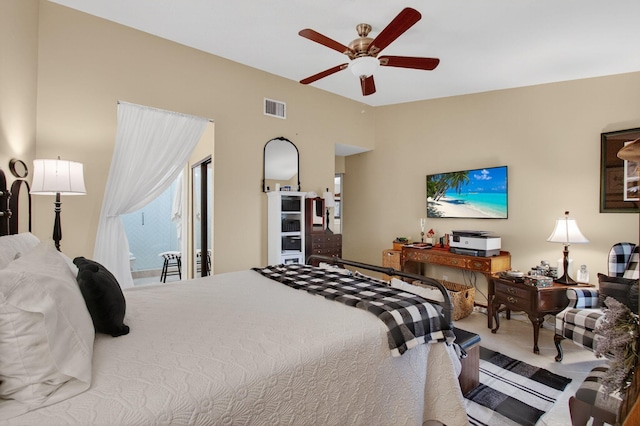 5707 Parkwalk Cir E, Boynton Beach, FL 33472 - carpeted bedroom with ceiling fan