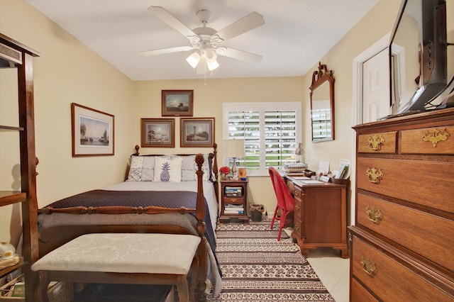 5707 Parkwalk Cir E, Boynton Beach, FL 33472 - bedroom featuring light tile patterned floors and ceiling fan
