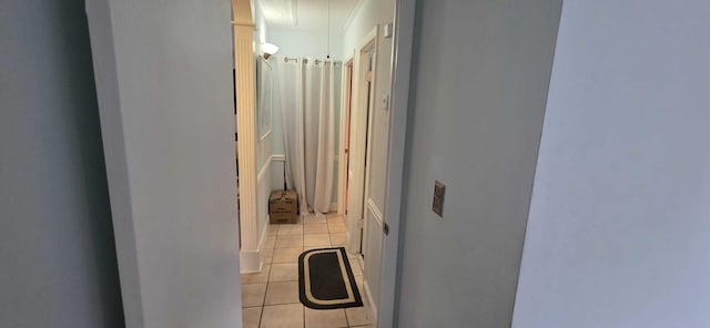 4732 Chariot Cir, Greenacres, FL 33463 - hall with light tile patterned floors and attic access