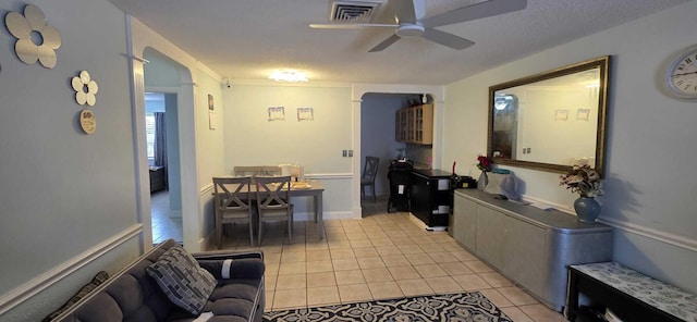 4732 Chariot Cir, Greenacres, FL 33463 - living room with light tile patterned floors and a ceiling fan