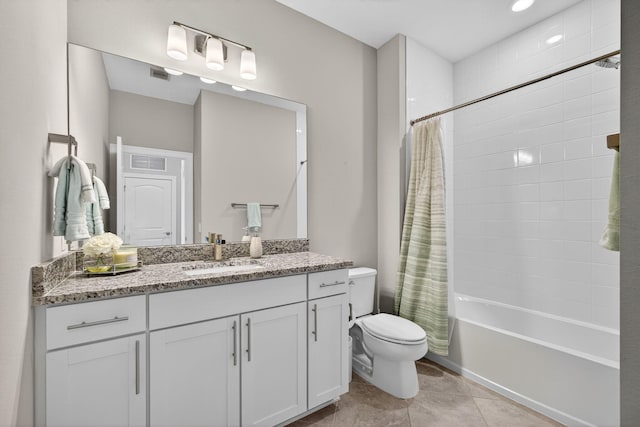 8343 Cinch Way, Lake Worth, FL 33467 - full bathroom with vanity, shower / bathtub combination with curtain, and tile patterned flooring