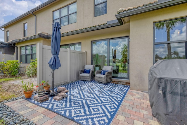 8343 Cinch Way, Lake Worth, FL 33467 - view of patio / terrace with area for grilling