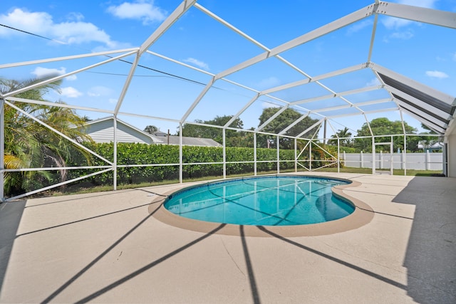77 Fairview E, Tequesta, FL 33469 - view of pool with a patio area and a lanai