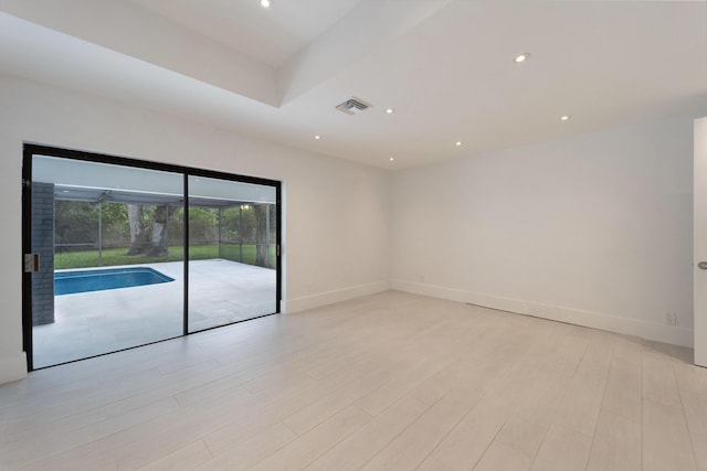 6532 Serena Ln, Boca Raton, FL 33433 - spare room featuring light wood-type flooring and recessed lighting