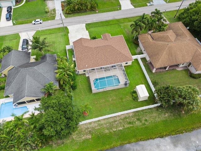 516 SW Crawfish Dr, Port Saint Lucie, FL 34953 - bird's eye view of a pool area