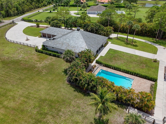 11085 86th St N, Palm Beach Gardens, FL 33412 - drone / aerial view of a pool area and a large body of water