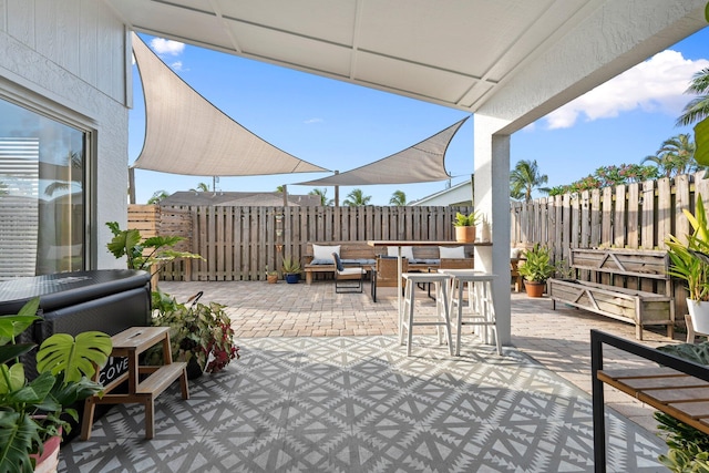6351 Adams St, Jupiter, FL 33458 - view of patio featuring outdoor lounge area
