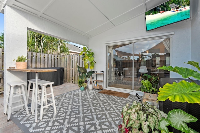 6351 Adams St, Jupiter, FL 33458 - sunroom / solarium featuring lofted ceiling