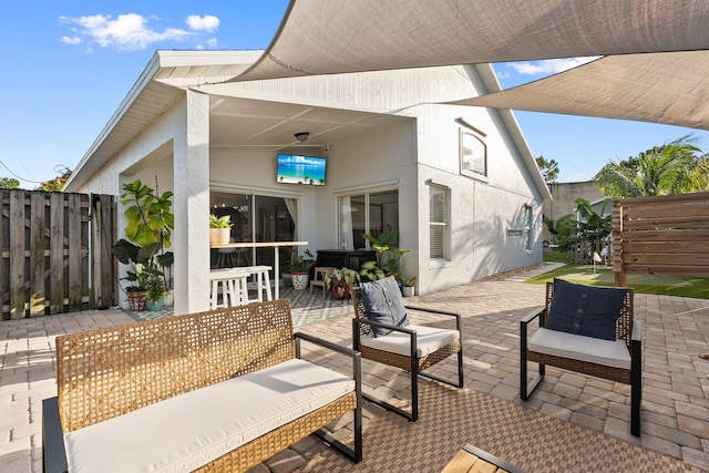 6351 Adams St, Jupiter, FL 33458 - view of patio featuring an outdoor living space