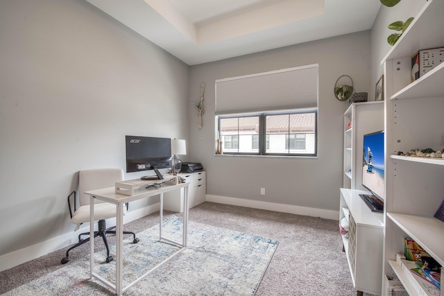 5178 Beckman Ter, Palm Beach Gardens, FL 33418 - carpeted office space with baseboards and a tray ceiling
