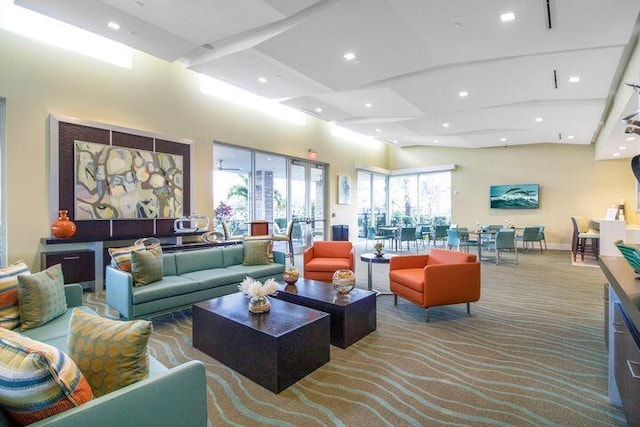 5178 Beckman Ter, Palm Beach Gardens, FL 33418 - common area with recessed lighting and a towering ceiling