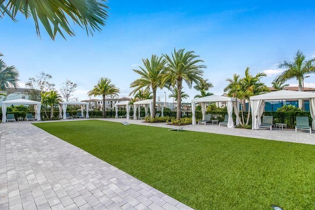 5178 Beckman Ter, Palm Beach Gardens, FL 33418 - view of home's community featuring a gazebo and a yard