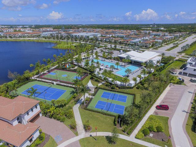 5178 Beckman Ter, Palm Beach Gardens, FL 33418 - aerial view of a large body of water and a pool area