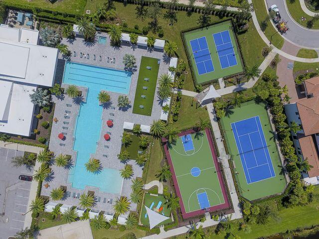 5178 Beckman Ter, Palm Beach Gardens, FL 33418 - drone / aerial view of a pool