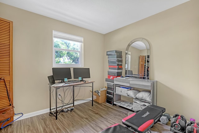 1395 SE Darling St, Stuart, FL 34997 - office featuring wood finished floors and arched walkways