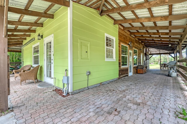 1395 SE Darling St, Stuart, FL 34997 - view of patio featuring electric panel and grilling area