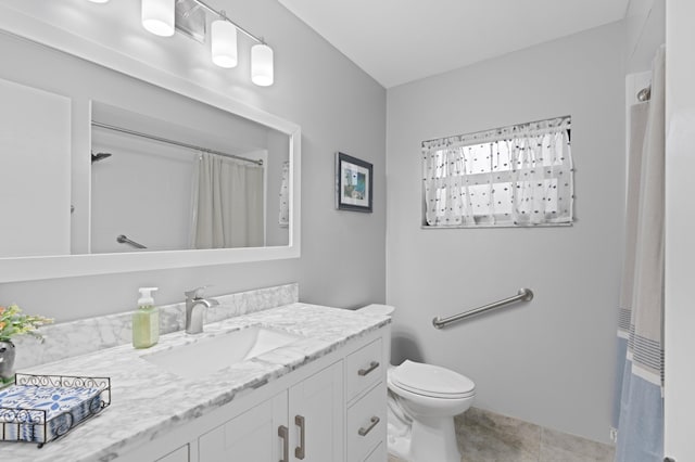 7980 Cloverfield Cir, Boca Raton, FL 33433 - bathroom featuring vanity, curtained shower, and tile patterned flooring