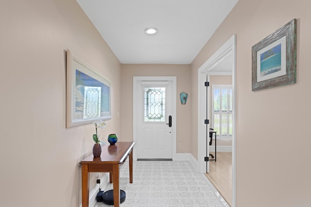 7980 Cloverfield Cir, Boca Raton, FL 33433 - tiled foyer entrance with baseboards