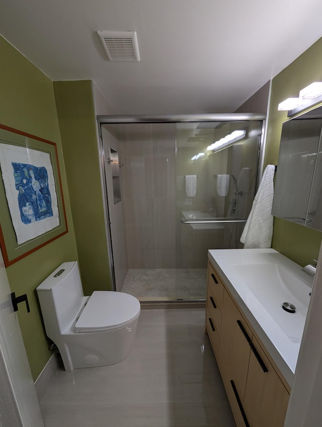 2904 N 35th Ter, Hollywood, FL 33021 - full bath with vanity, a stall shower, and tile patterned flooring