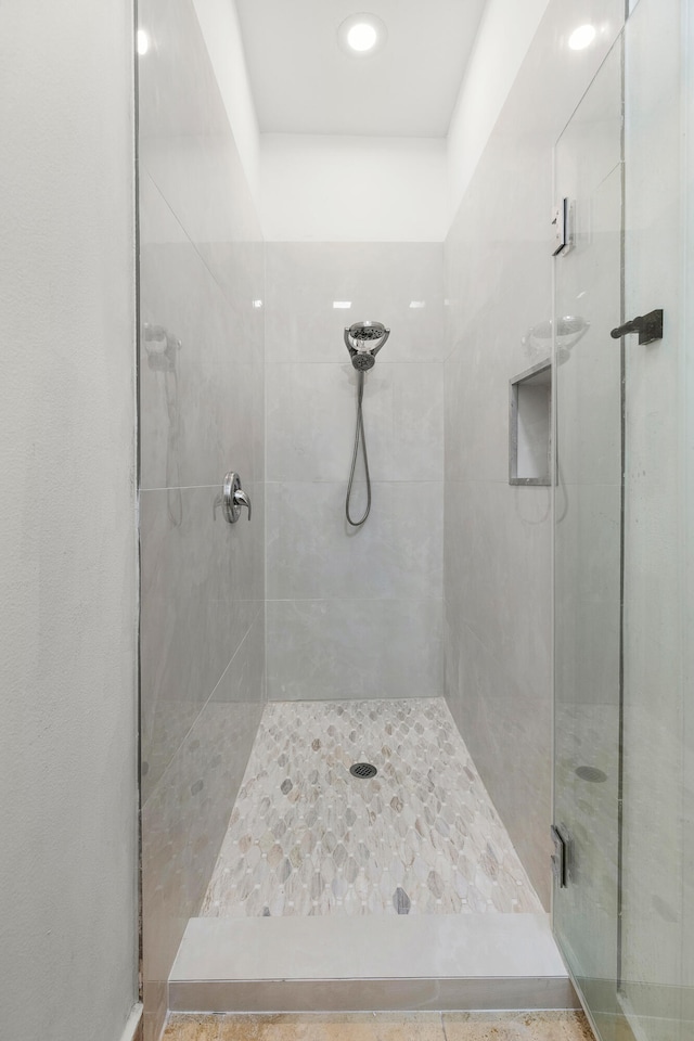 5711 NW 125th Ave, Coral Springs, FL 33076 - bathroom featuring a shower stall and recessed lighting
