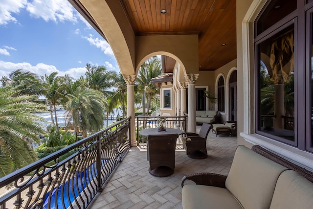 3870 NE 31st Ave, Lighthouse Point, FL 33064 - patio / terrace with an outdoor living space