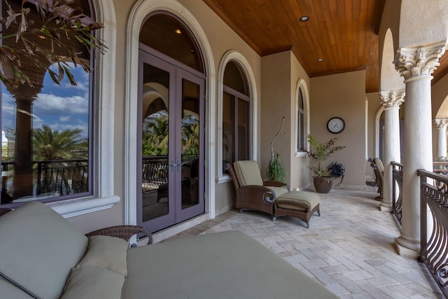 3870 NE 31st Ave, Lighthouse Point, FL 33064 - property entrance with french doors and stucco siding