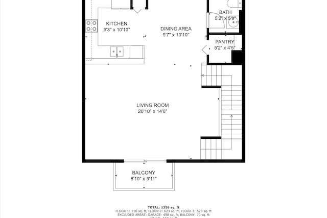 2536 SW 14th Ave Unit 1102, Fort Lauderdale, FL 33315 - view of floor plan / room layout