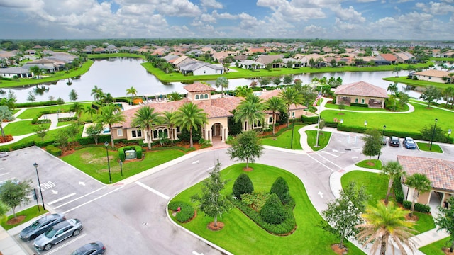 572 SE Villandry Way, Port Saint Lucie, FL 34984 - aerial view of residential area with a large body of water