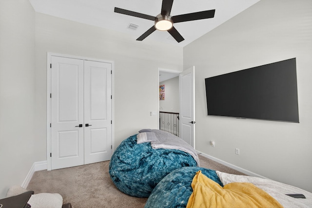16360 Oakview Dr, Westlake, FL 33470 - carpeted bedroom featuring a closet and a ceiling fan