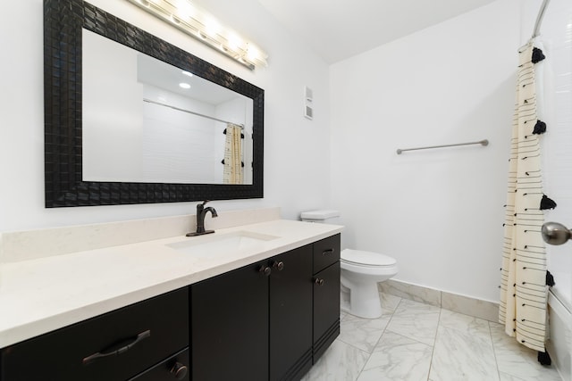 9904 Summerbrook Ter Unit C, Boynton Beach, FL 33437 - full bathroom featuring marble look tiles, vanity, and curtained shower
