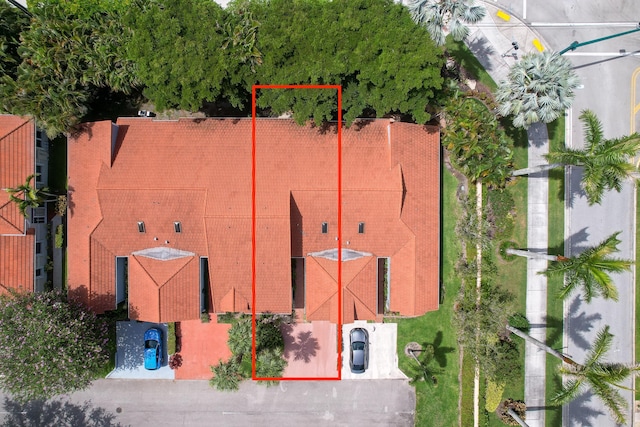 9904 Summerbrook Ter Unit C, Boynton Beach, FL 33437 - view from above of property with property boundaries highlighted