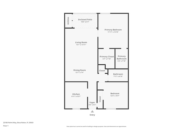 22100 Palms Way Unit 204, Boca Raton, FL 33433 - view of home floor plan