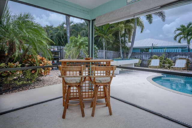 45 Birch Pl, Tequesta, FL 33469 - fenced backyard featuring a patio