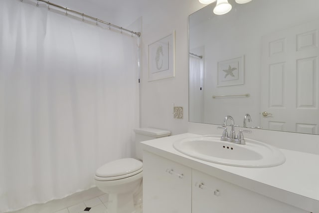 2000 SW Oakwater Pt, Palm City, FL 34990 - full bathroom with vanity, tile patterned flooring, and curtained shower