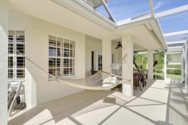 2000 SW Oakwater Pt, Palm City, FL 34990 - view of patio / terrace featuring a ceiling fan