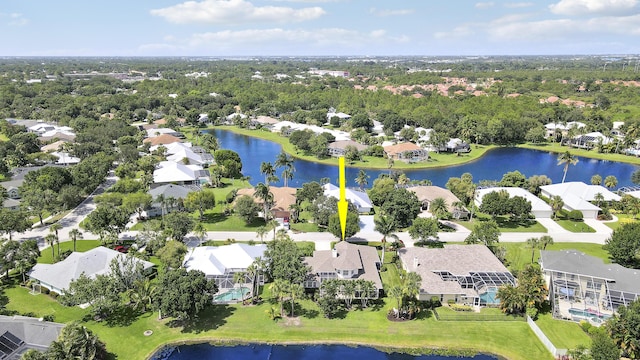 2000 SW Oakwater Pt, Palm City, FL 34990 - aerial perspective of suburban area featuring a nearby body of water