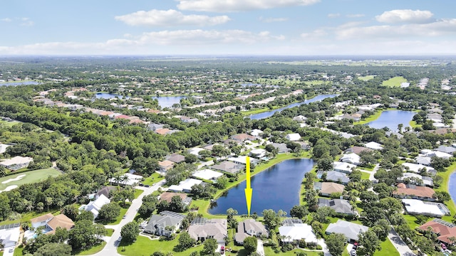 2000 SW Oakwater Pt, Palm City, FL 34990 - aerial view of residential area featuring a large body of water