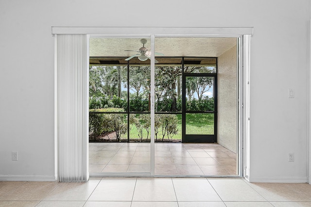9331 Bridgeport Dr, Royal Palm Beach, FL 33411 - spare room with ceiling fan and tile patterned floors
