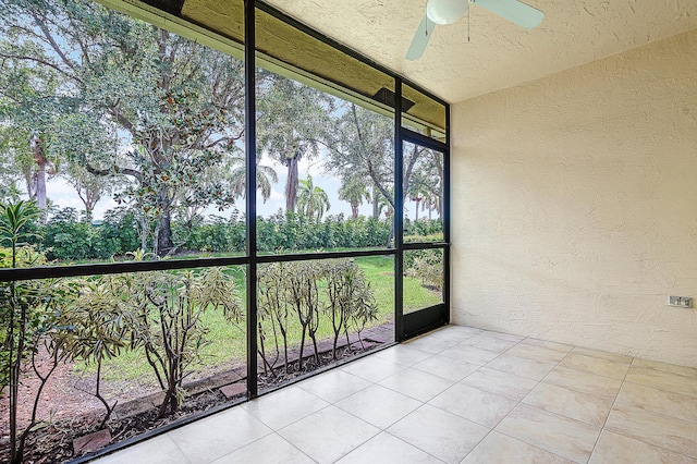 9331 Bridgeport Dr, Royal Palm Beach, FL 33411 - unfurnished sunroom featuring ceiling fan
