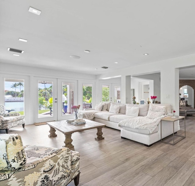 6204 Celadon Cir, Palm Beach Gardens, FL 33418 - living room with light wood-style floors