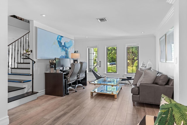 6204 Celadon Cir, Palm Beach Gardens, FL 33418 - office space featuring wood finished floors and crown molding