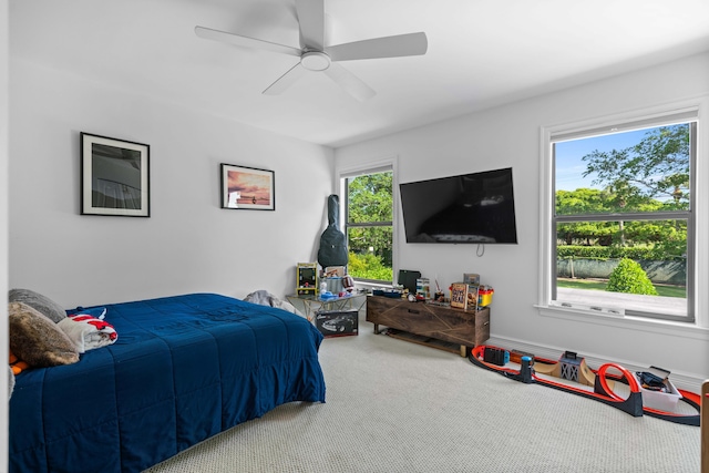 6204 Celadon Cir, Palm Beach Gardens, FL 33418 - bedroom featuring carpet floors and ceiling fan