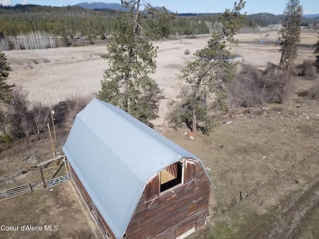 exterior space with a rural view