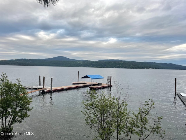 2772 W Lutherhaven Rd, Coeur Dalene, ID 83814 - view of dock featuring a water and mountain view